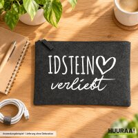 Kulturbeutel Idstein verliebt 1 Liter Charcoal