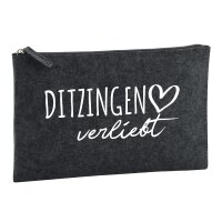 Kulturbeutel Ditzingen verliebt 1 Liter Charcoal