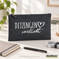 Kulturbeutel Ditzingen verliebt 1 Liter Charcoal