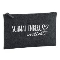 Kulturbeutel Schmallenberg verliebt 1 Liter Charcoal