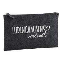 Kulturbeutel L&uuml;dinghausen verliebt 1 Liter Charcoal