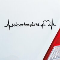 Autoaufkleber Weserbergland Herzschlag  ca. 19x4cm