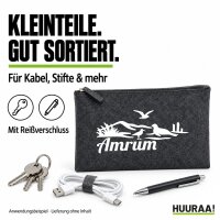 Kulturbeutel Amrum Strandmotiv 1 Liter Charcoal