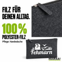 Kulturbeutel Fehmarn Strandmotiv 1 Liter Charcoal