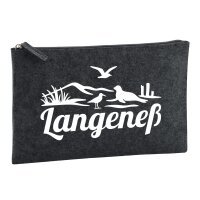 Kulturbeutel Langene&szlig; Strandmotiv 1 Liter Charcoal