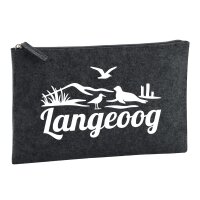 Kulturbeutel Langeoog Strandmotiv 1 Liter Charcoal