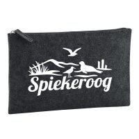 Kulturbeutel Spiekeroog Strandmotiv 1 Liter Charcoal