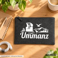 Kulturbeutel Ummanz Strandmotiv 1 Liter Charcoal