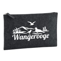 Kulturbeutel Wangerooge Strandmotiv 1 Liter Charcoal