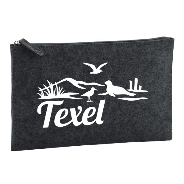 Kulturbeutel Texel Niederlande 1 Liter Charcoal
