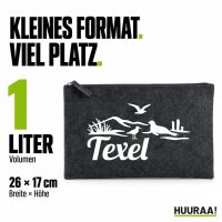 Kulturbeutel Texel Niederlande 1 Liter Charcoal