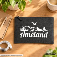 Kulturbeutel Ameland Niederlande 1 Liter Charcoal