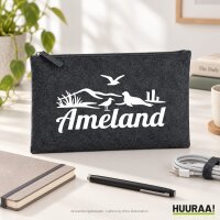 Kulturbeutel Ameland Niederlande 1 Liter Charcoal