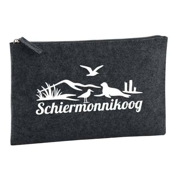 Kulturbeutel Schiermonnikoog Niederlande 1 Liter Charcoal