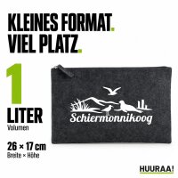 Kulturbeutel Schiermonnikoog Niederlande 1 Liter Charcoal