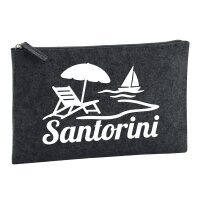 Kulturbeutel Santorini Griechenland 1 Liter Charcoal