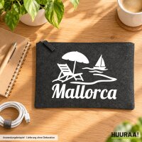 Kulturbeutel Mallorca Spanien 1 Liter Charcoal