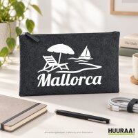 Kulturbeutel Mallorca Spanien 1 Liter Charcoal