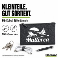 Kulturbeutel Mallorca Spanien 1 Liter Charcoal