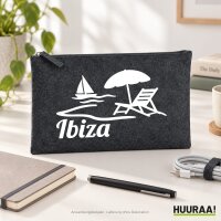 Kulturbeutel Ibiza Spanien 1 Liter Charcoal