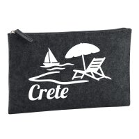 Kulturbeutel Crete Griechenland 1 Liter Charcoal
