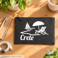 Kulturbeutel Crete Griechenland 1 Liter Charcoal