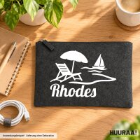 Kulturbeutel Rhodes Griechenland 1 Liter Charcoal