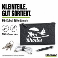 Kulturbeutel Rhodes Griechenland 1 Liter Charcoal