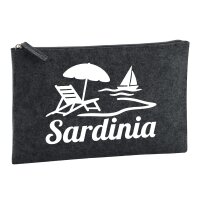 Kulturbeutel Sardinia Italien 1 Liter Charcoal