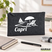 Kulturbeutel Capri Italien 1 Liter Charcoal