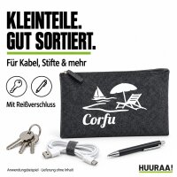 Kulturbeutel Corfu Griechenland 1 Liter Charcoal