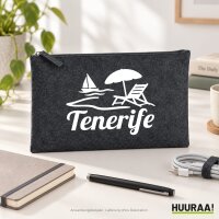 Kulturbeutel Tenerife Inselmotiv Spanien 1 Liter Charcoal