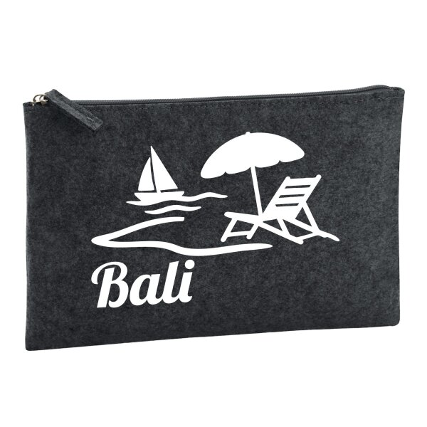 Kulturbeutel Bali Inselmotiv Indonesien 1 Liter Charcoal