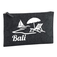 Kulturbeutel Bali Inselmotiv Indonesien 1 Liter Charcoal