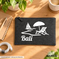 Kulturbeutel Bali Inselmotiv Indonesien 1 Liter Charcoal