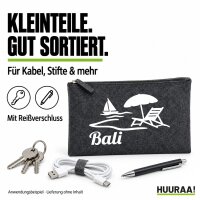 Kulturbeutel Bali Inselmotiv Indonesien 1 Liter Charcoal