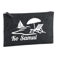Kulturbeutel Ko Samui Inselmotiv Thailand 1 Liter Charcoal
