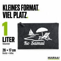Kulturbeutel Ko Samui Inselmotiv Thailand 1 Liter Charcoal