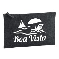 Kulturbeutel Boa Vista Inselmotiv Kap Verde 1 Liter Charcoal