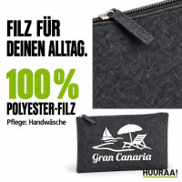 Kulturbeutel Gran Canaria Inselmotiv Spanien 1 Liter Charcoal