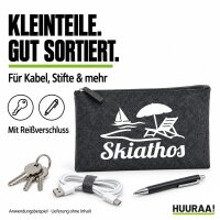 Kulturbeutel Skiathos Inselmotiv Griechenland 1 Liter Charcoal
