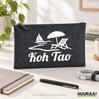 Kulturbeutel Koh Tao Inselmotiv Thailand 1 Liter Charcoal