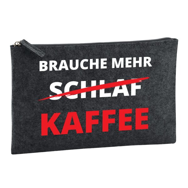 Kulturbeutel Brauche mehr Schlaf Kaffee 1 Liter Charcoal