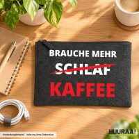 Kulturbeutel Brauche mehr Schlaf Kaffee 1 Liter Charcoal