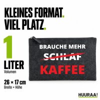 Kulturbeutel Brauche mehr Schlaf Kaffee 1 Liter Charcoal