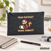 Kulturbeutel Kein Kaffee keine Arbeit Eichhörnchen 1 Liter Charcoal