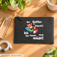 Kulturbeutel Kaffee kaputt immer noch M&uuml;de...