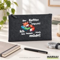 Kulturbeutel Kaffee kaputt immer noch Müde süßer Fuchs 1 Liter Charcoal