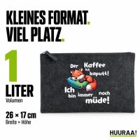 Kulturbeutel Kaffee kaputt immer noch Müde süßer Fuchs 1 Liter Charcoal