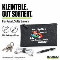 Kulturbeutel Kaffee kaputt immer noch Müde süßer Fuchs 1 Liter Charcoal